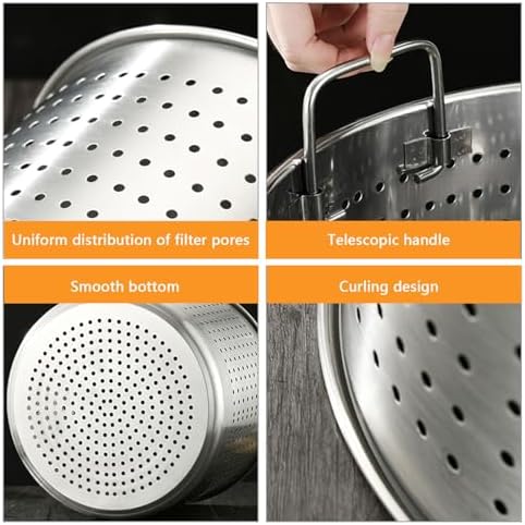 AIZYR 35cmx35cm Stainless Steel Stockpot for Boiling Seafood Turkeys