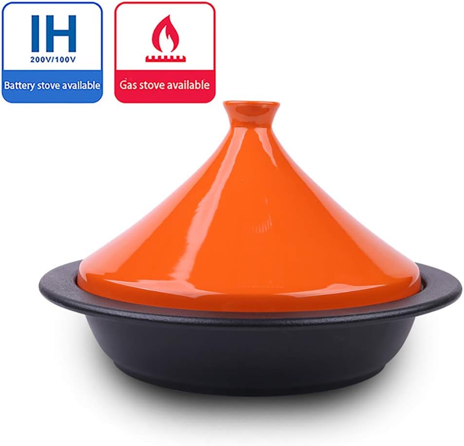 28cm Orange Cast Iron Enamel TAJI Pot