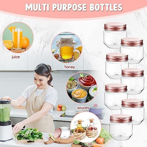 Tanlade 60 Pcs Clear Plastic Jars with Lids Fast