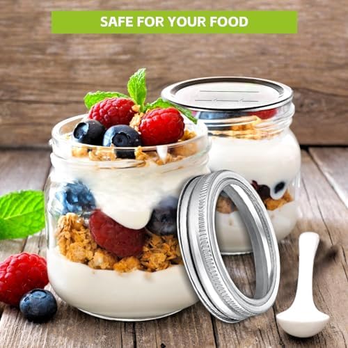 LOVE MOMENT 48PCS Canning Lids Rings for Mason Jars
