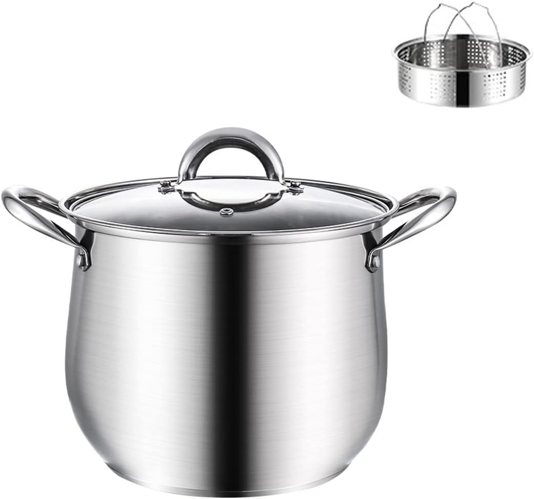 BAKOUSTAR 10 Stainless Steel Stock Pot with Lid