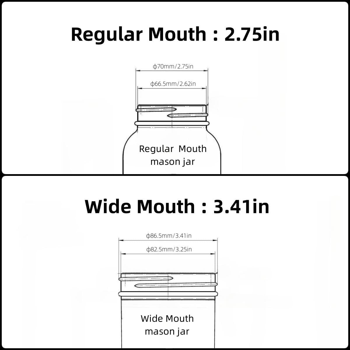 Premium 40-Piece Canning Lids with Rings for Wide-Mouth Mason Jars