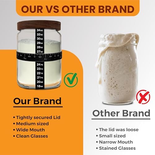 NAYYAB 24oz Sourdough Starter Jar Set of 2