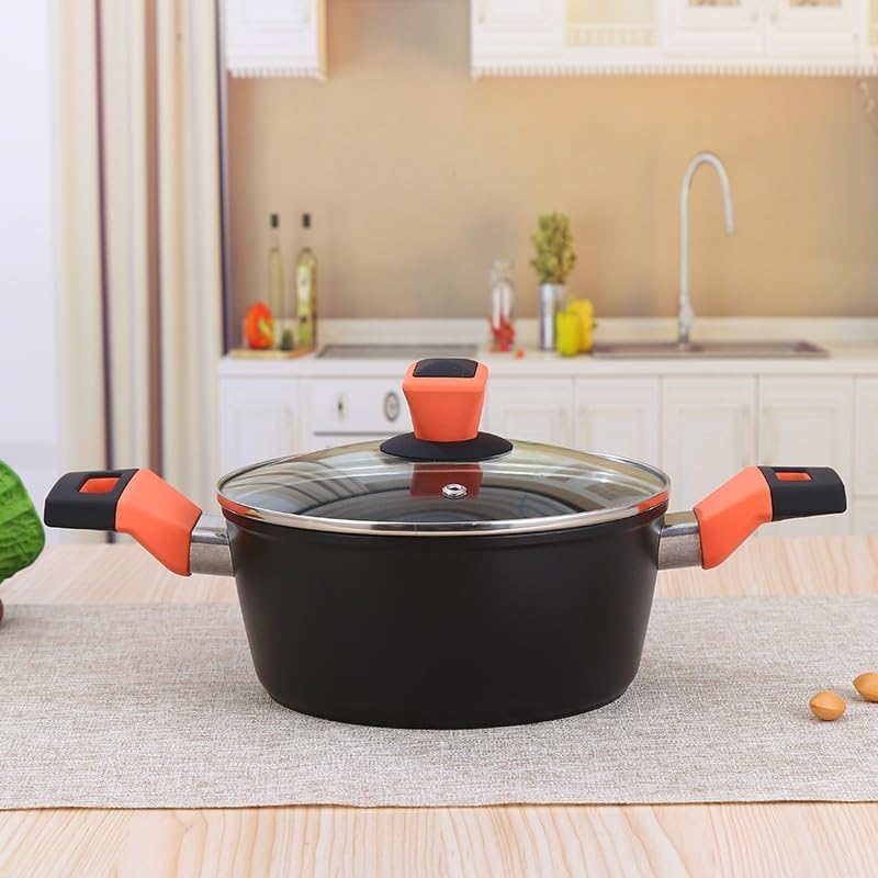 Non-Stick Stainless Steel Cookware Set with Lid