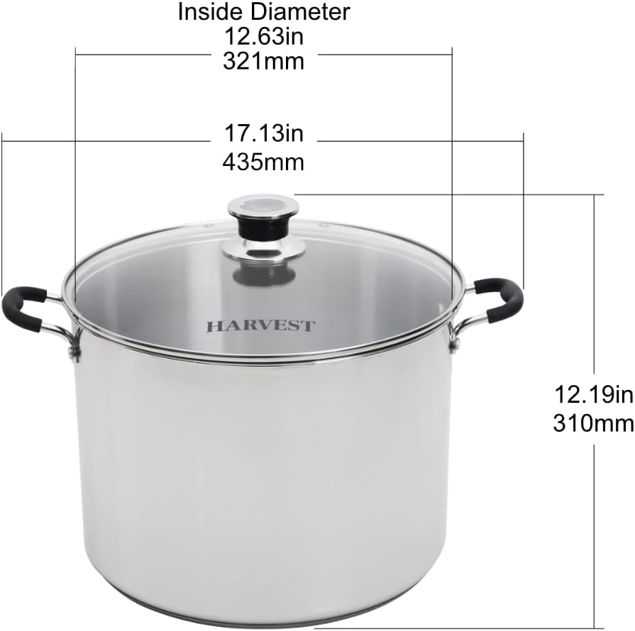 20Qt Canning Pot wRack Easy for All Stovetops