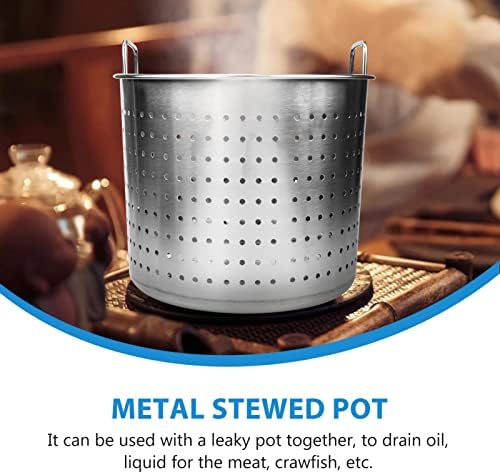 UPKOCH Stainless Steel Stock Pot Insert Steamer Basket Perfect for Boiling Seafood