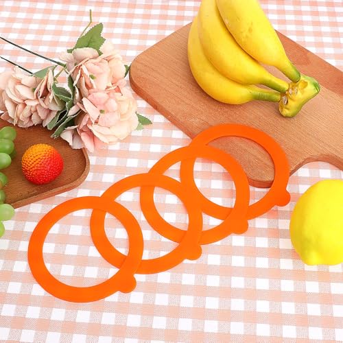 4-Pack Silicone Gasket for Glass Jars - Leak-Proof