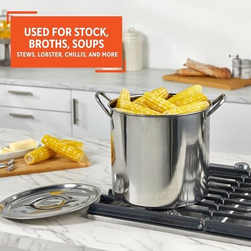 Imusa16qt Stainless Steel Stock Pot