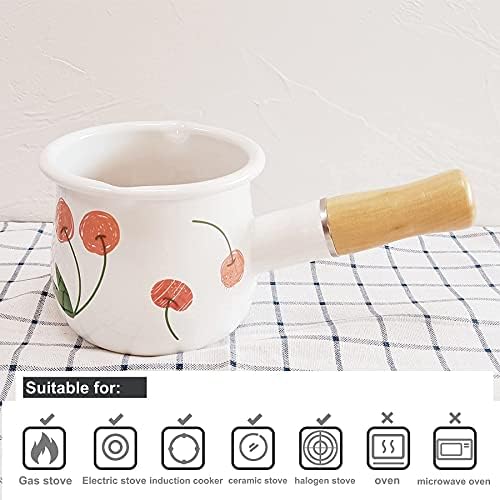 Mini Enamel Milk Pot for Warming