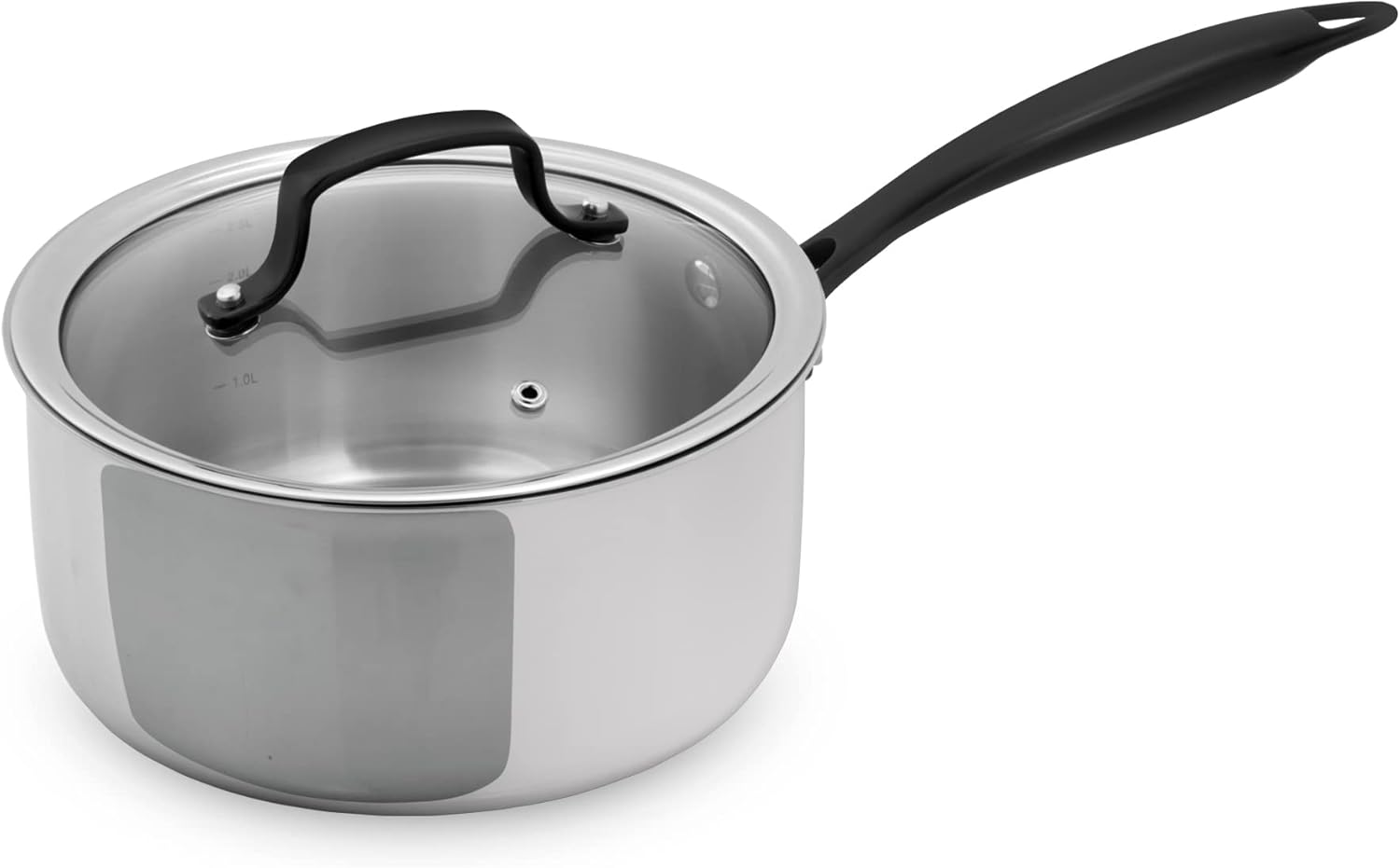 Groldties 3QT Tri-Ply Stainless Steel Saucepan