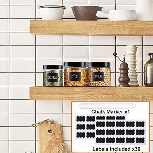 Vivimee 24 Pack Clear Plastic Jars with Lids 16 oz 8 oz