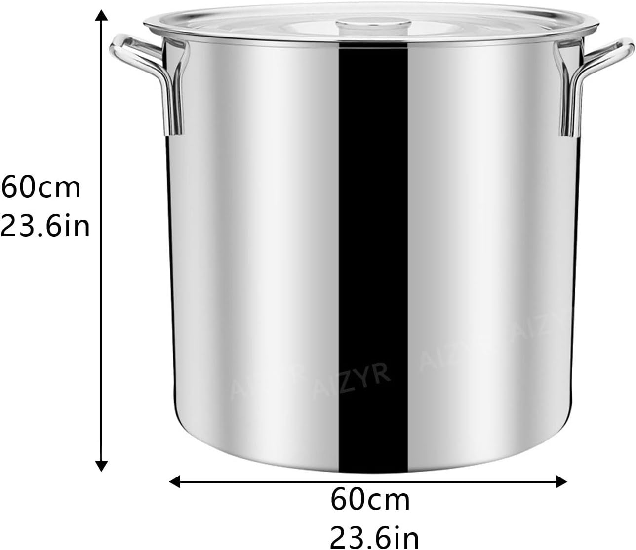 Stainless Steel Stockpot Durable Rust-Resistant Large Capacity Easy to Open Lid