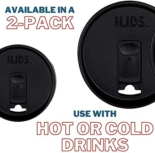 Mason Jar Drink Lid Wide Mouth Black Pack of 2