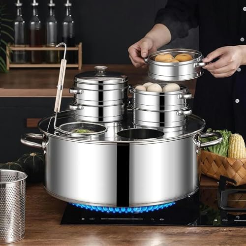 Stainless Steel Stockpot Set 345 Holes All-In-One Soup Pasta