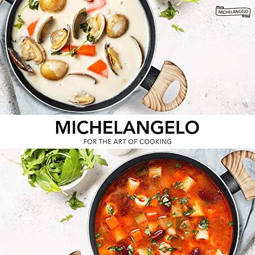 Premium 5 qt Stock Pot with Lid Nonstick Ergonomic and Built to Last