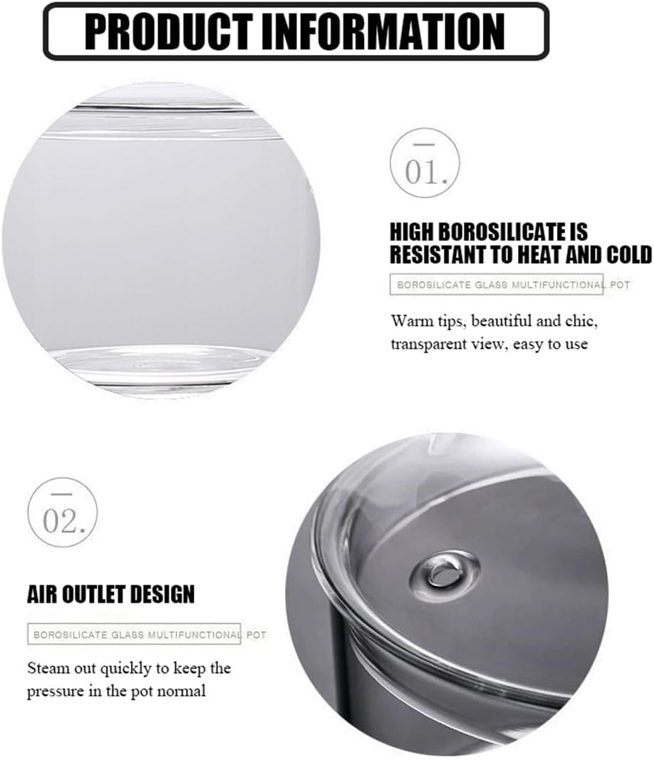 Fast-Secure Fine Glass Cooking Pot 15L