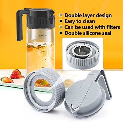 Premium Reusable Mason Jar Lids with Pour Spout by Drsn