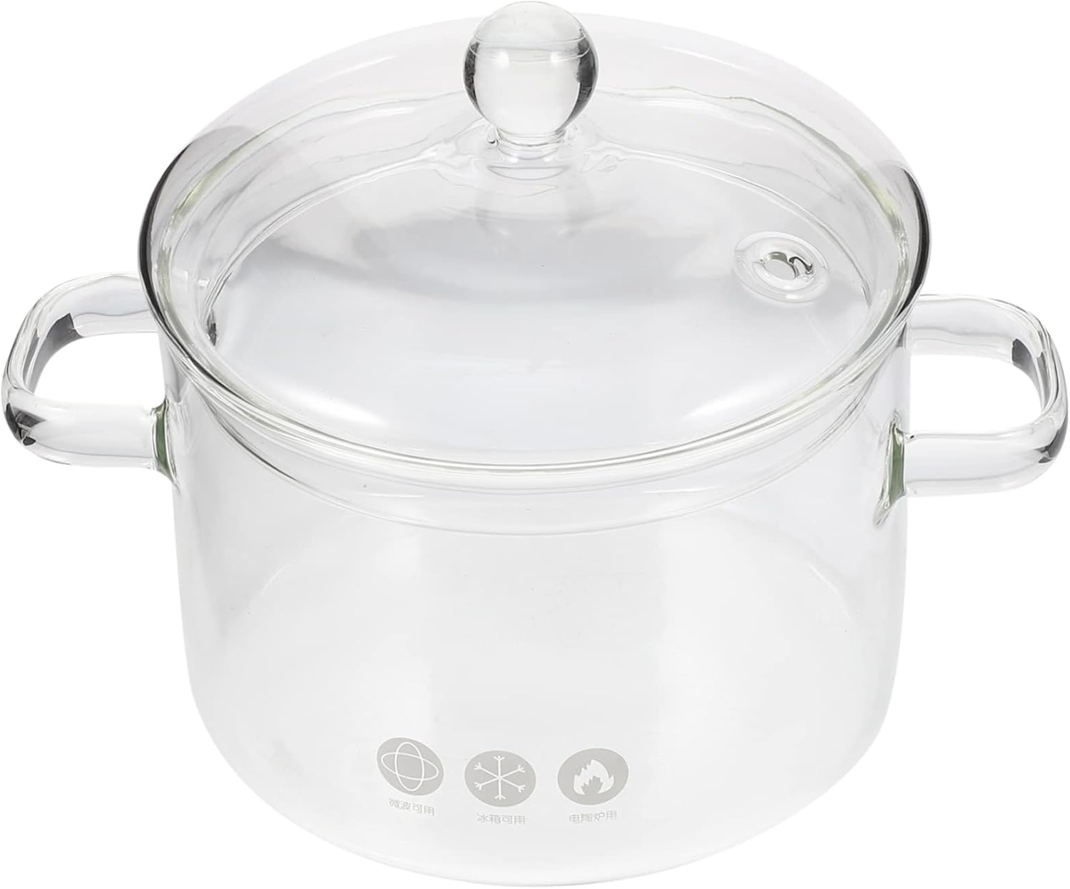PrettyZoom High-Borosilicate Glass stew pot with lid