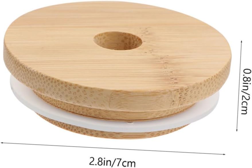 4pc Mason Jar Lids with Straw Hole Reusable Seal Lid