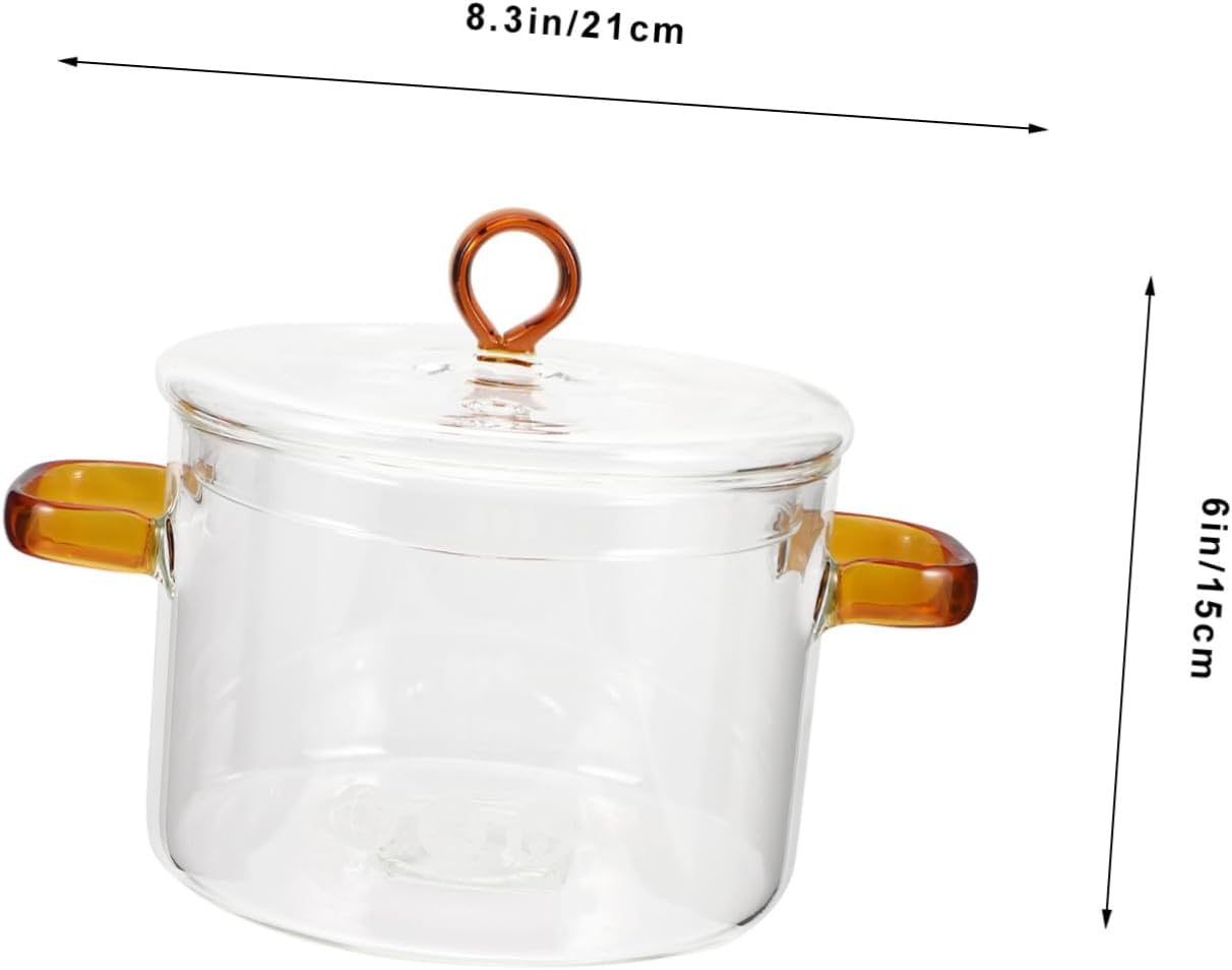 Double Handle Glass Soup Pot