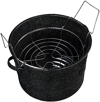 Granite Ware Stockpot with Lid and Jar Rack 4 Jar Capacity