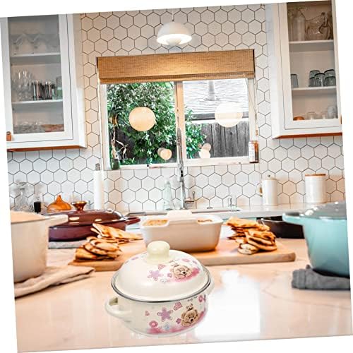 Sleek Enamel Stockpot with Lid for Easy Cooking