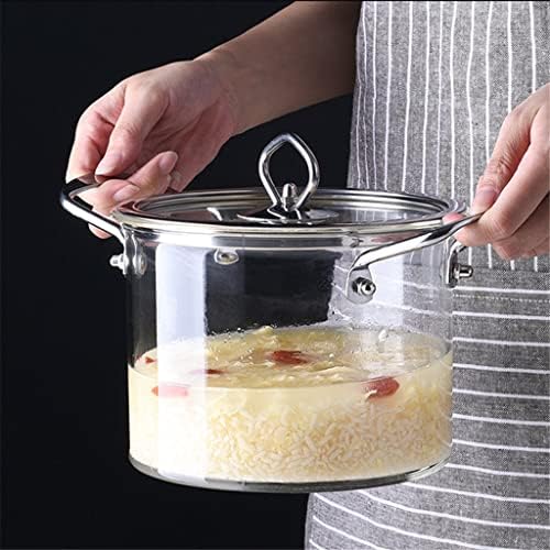 glass cooking pot with cover heat-resistant saucepan for home use