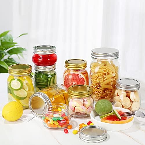 10 oz Mason Jars 24 Pack Clear Glass Storage Containers