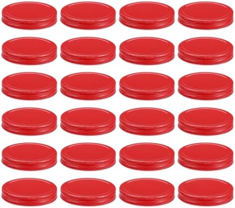 24-Piece Set Unique Airtight Mason Jar Lids Red Gift Pk