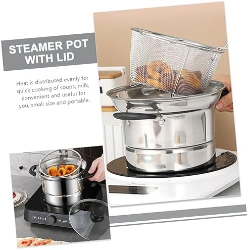 Stainless Steel Single-Handle Deep Fryer Pot for Pasta More