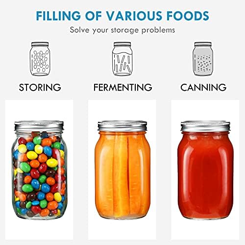 Wide Mouth Mason Jars for Preserving Cooking