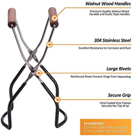 GET HANDS-FREE Jar Lifter - Effortlessly Remove Canning Jars without Back Strain