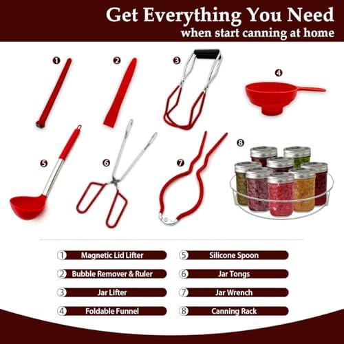 8-Piece Canning Starter Kit for Home Use
