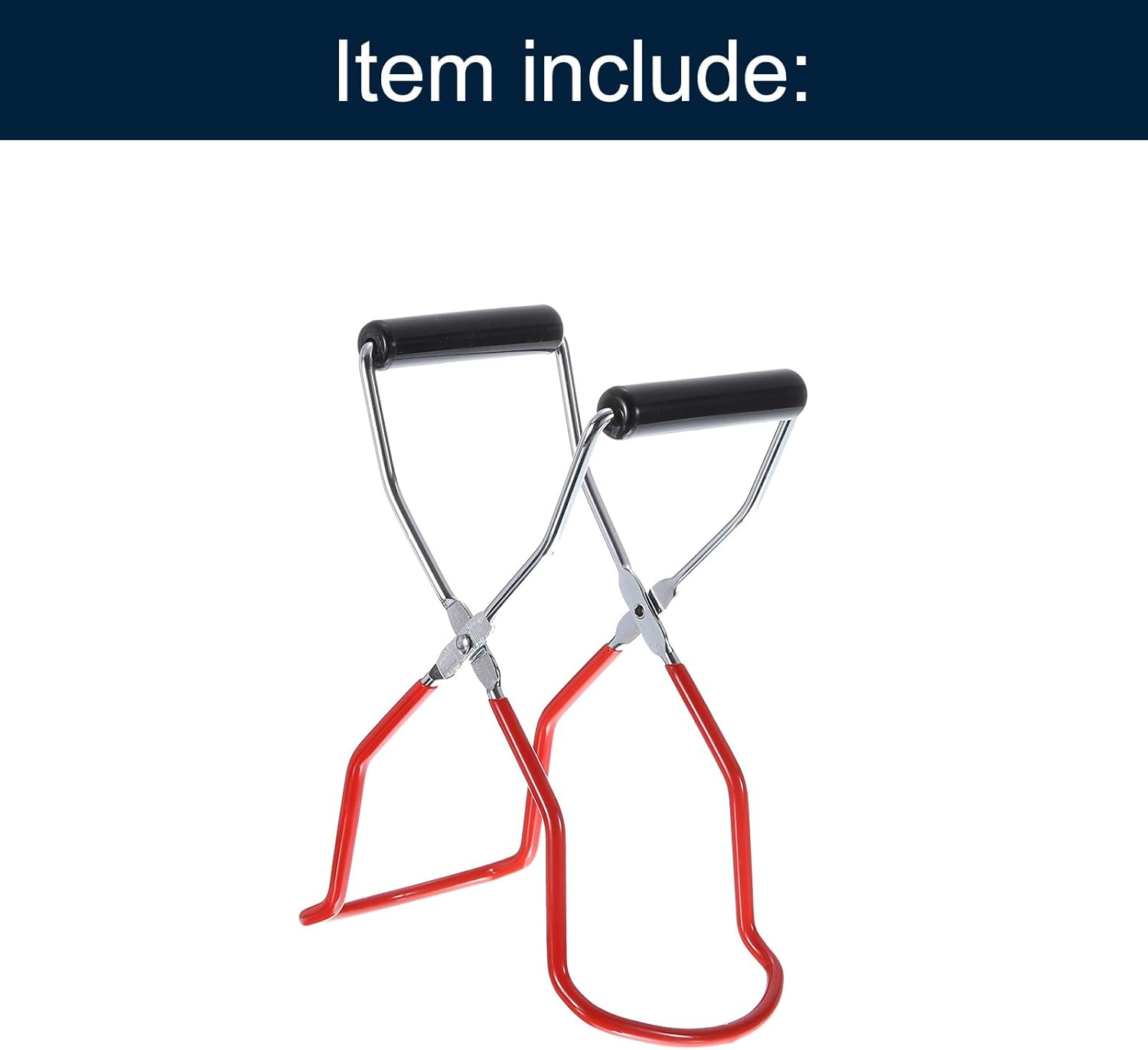 Uxcell Canning Jar Lifter Tongs Stainless Steel with Plastic Grips 22cm