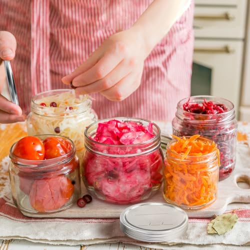 100-Piece Set of Rust-Resistant Mason Jar Lids for Food Preservation