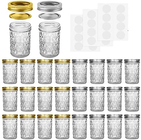 Mason Jars 8 oz 24 Pack Preserve Your Favorites