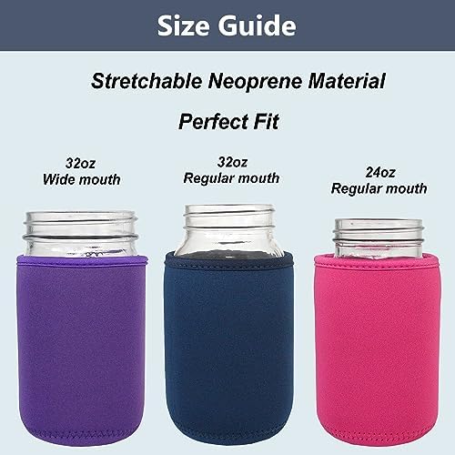 32 oz Mason Jar Sleeves Insulated Neoprene Canning Covers for Home sideline