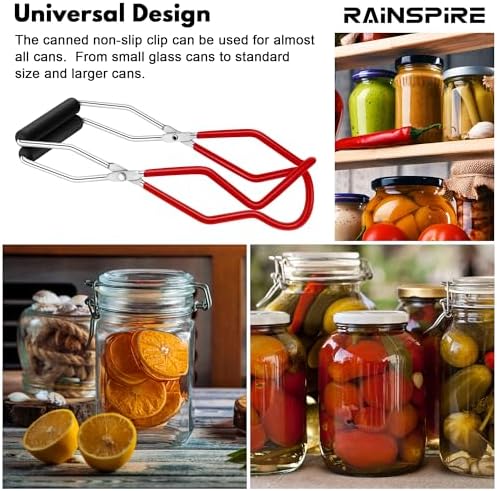 Rainspire Canning Jar Lifter Red Safety Tool