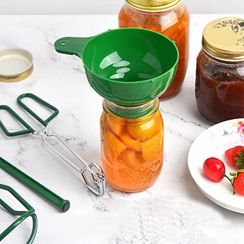 5PCS Canning Kit with Tongs Funnel Lifter Wrench Lid Lifter Green