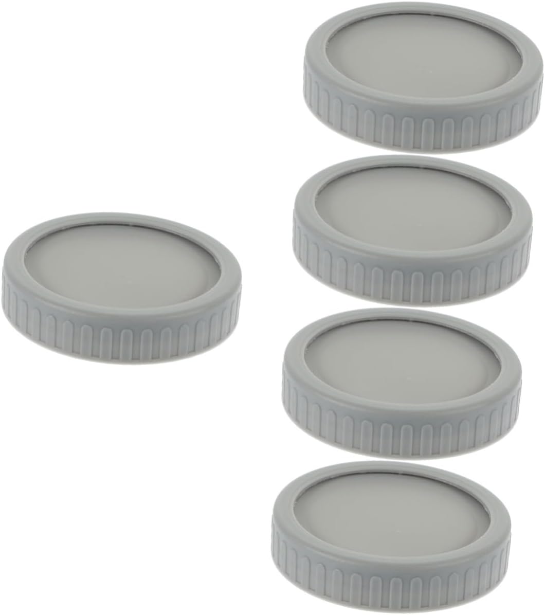 SECFOU 5-Piece Wide Mouth Mason Jar Lids Set