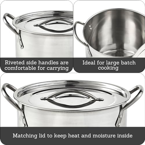 Imusa16qt Stainless Steel Stock Pot