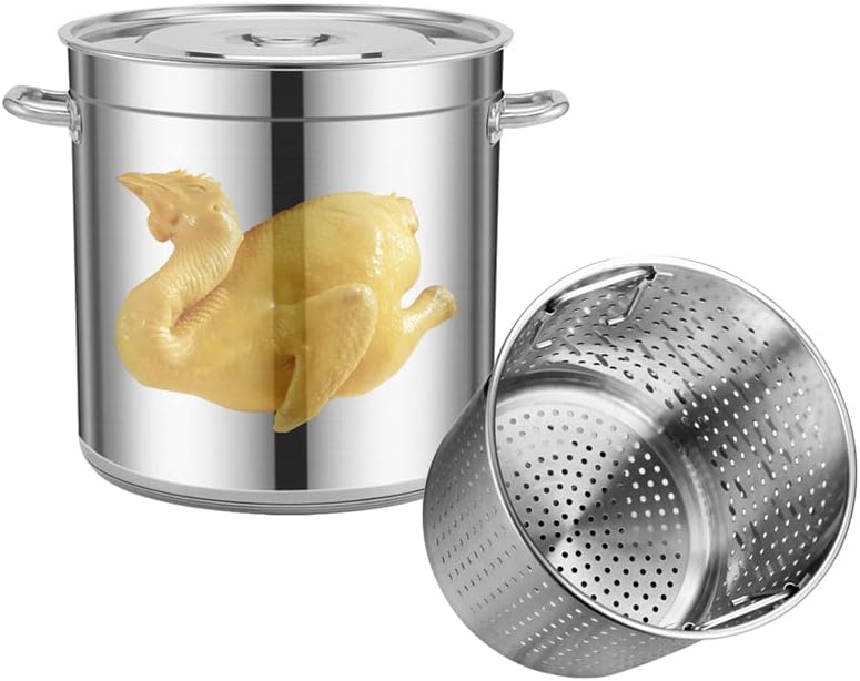 Stainless Steel Stockpot - Heavy Duty for Cooking Boiling in the Kitchen