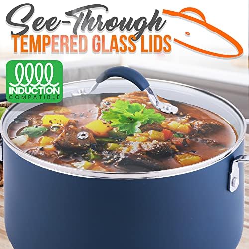 Dutch Oven Pot with Lid - Non-Stick Eco-Friendly Kitchen Pasta Pot
