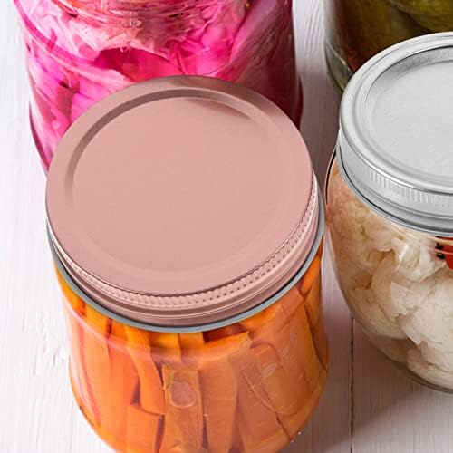 Perfect for storage with 12 rose gold canning lids
