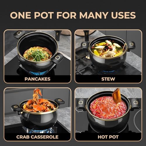 HC Nontouch Nonstick Ceramic Stockpot Black
