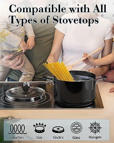 Cook N Home Nonstick Stockpot with Lid - 6-QT for Perfect Cooking