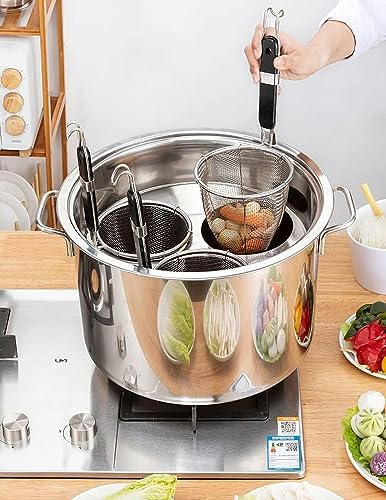 Multi-functional Stainless Steel Pasta Cooker with Strainer Basket