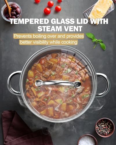 Cook N Home 12-Quart Stainless Steel Stockpot with Lid