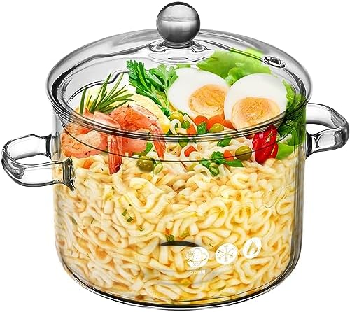 High-Borosilicate Glass Cooking Pot for Stove Kitchen Use