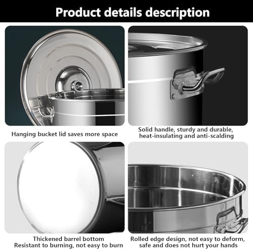 AIZYR 304 Stainless Steel Stock Pot 25x26cm 1